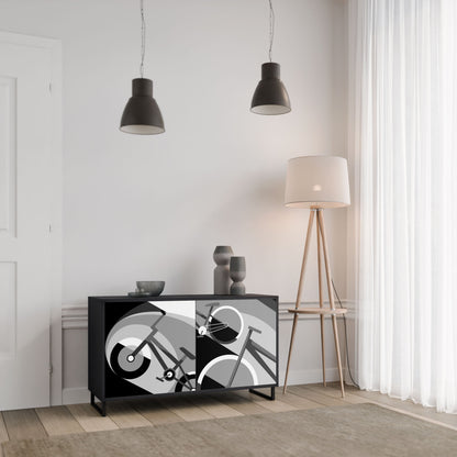 Credenza a 2 ante BIKE ENERGY in finitura nera