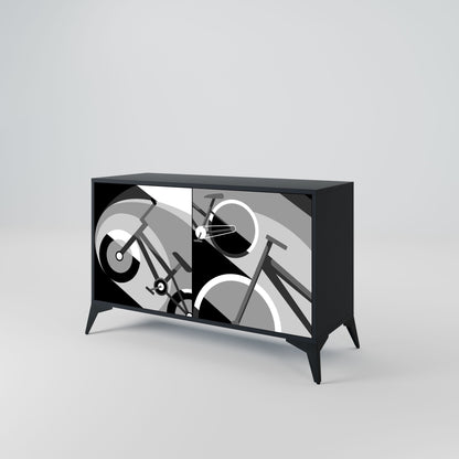 Credenza a 2 ante BIKE ENERGY in finitura nera