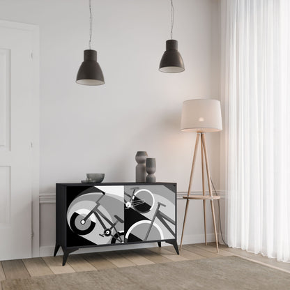 Credenza a 2 ante BIKE ENERGY in finitura nera