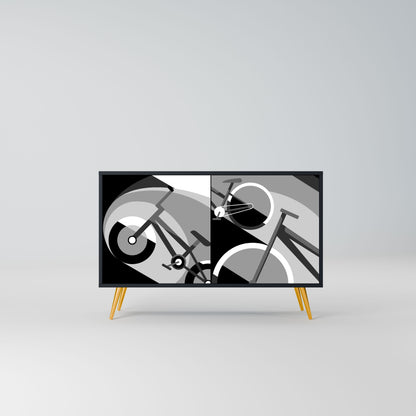 Credenza a 2 ante BIKE ENERGY in finitura nera
