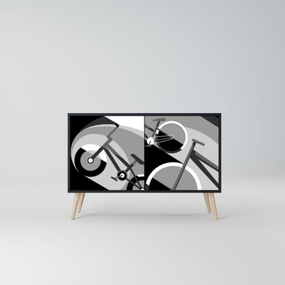 Credenza a 2 ante BIKE ENERGY in finitura nera
