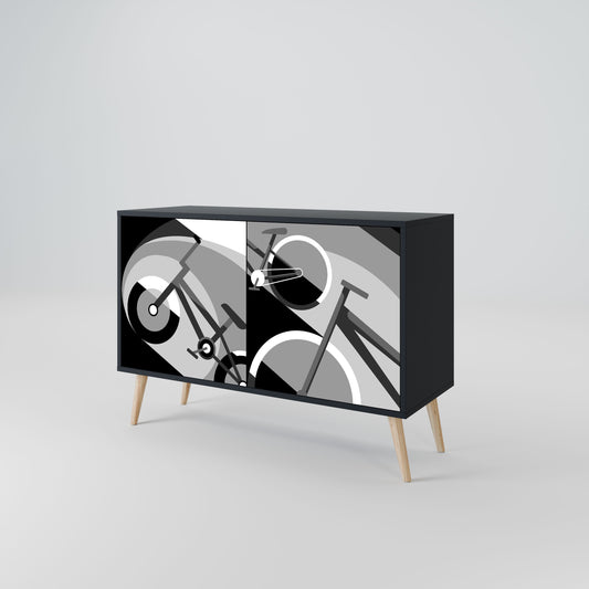Credenza a 2 ante BIKE ENERGY in finitura nera