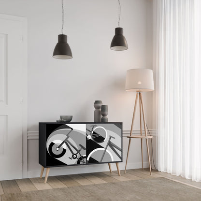 Credenza a 2 ante BIKE ENERGY in finitura nera