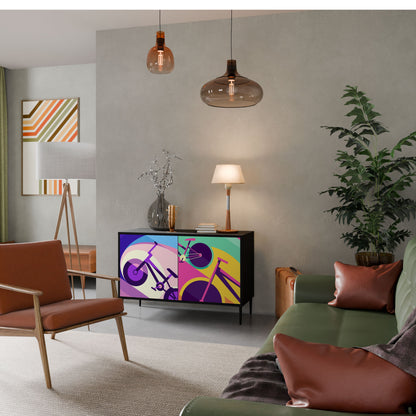 Credenza a 2 ante BIKE DREAMS in finitura nera