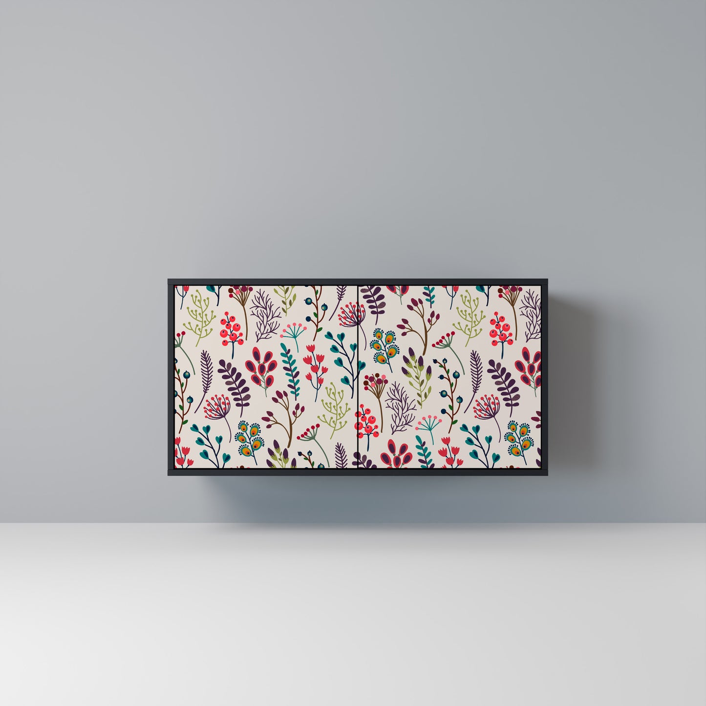 AUTUMN SUNDRIES Madia a 2 Ante in Finitura Nera