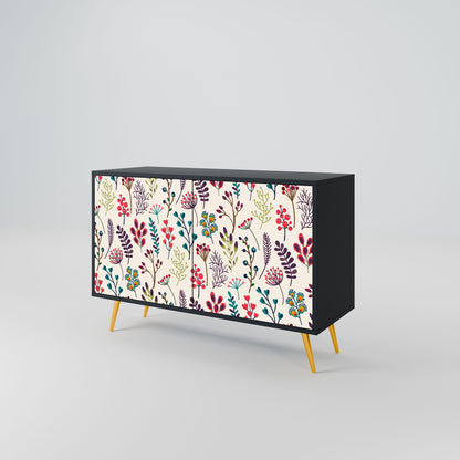Credenza AUTUMN SUNDRIES a 2 ante in finitura nera