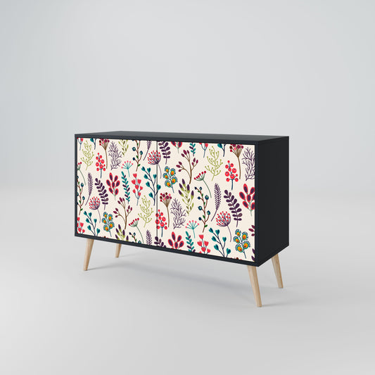 Credenza AUTUMN SUNDRIES a 2 ante in finitura nera