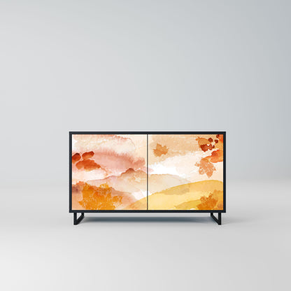 Credenza a 2 ante TRACES OF AUTUMN in finitura nera