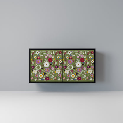 WILD GARDEN Madia a 2 Ante in Finitura Nera