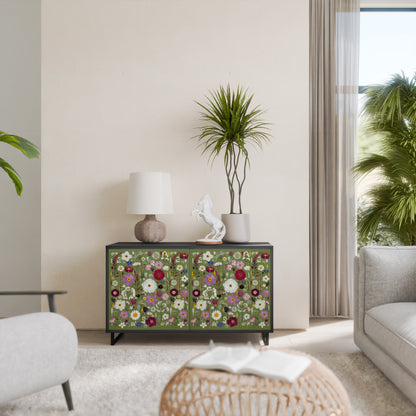 WILD GARDEN Madia a 2 Ante in Finitura Nera