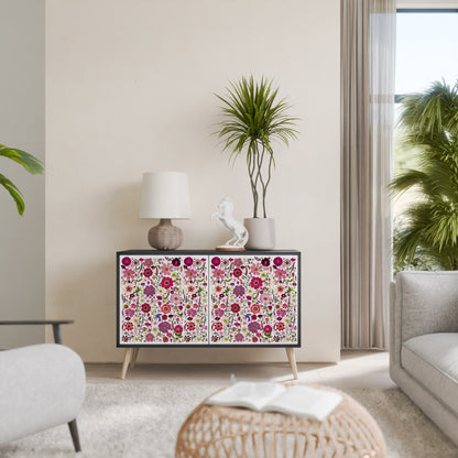 PETAL GARDEN Madia a 2 Ante in Finitura Nera