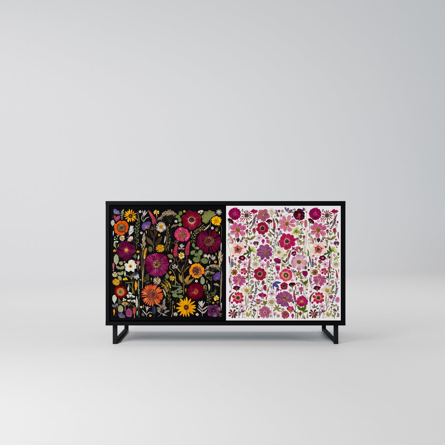 DAYNITE GARDEN Madia a 2 Ante in Finitura Nera