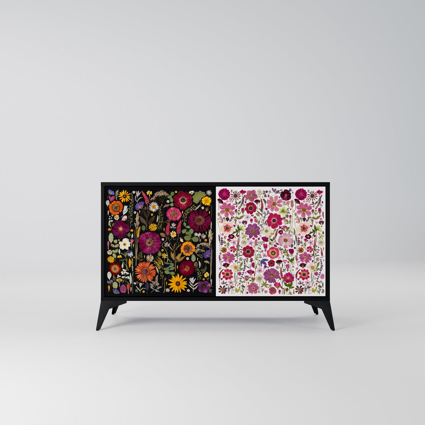 DAYNITE GARDEN Madia a 2 Ante in Finitura Nera