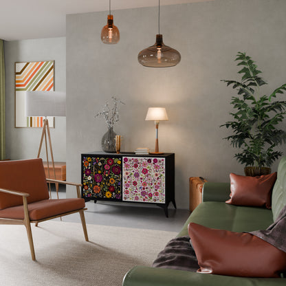 DAYNITE GARDEN Madia a 2 Ante in Finitura Nera