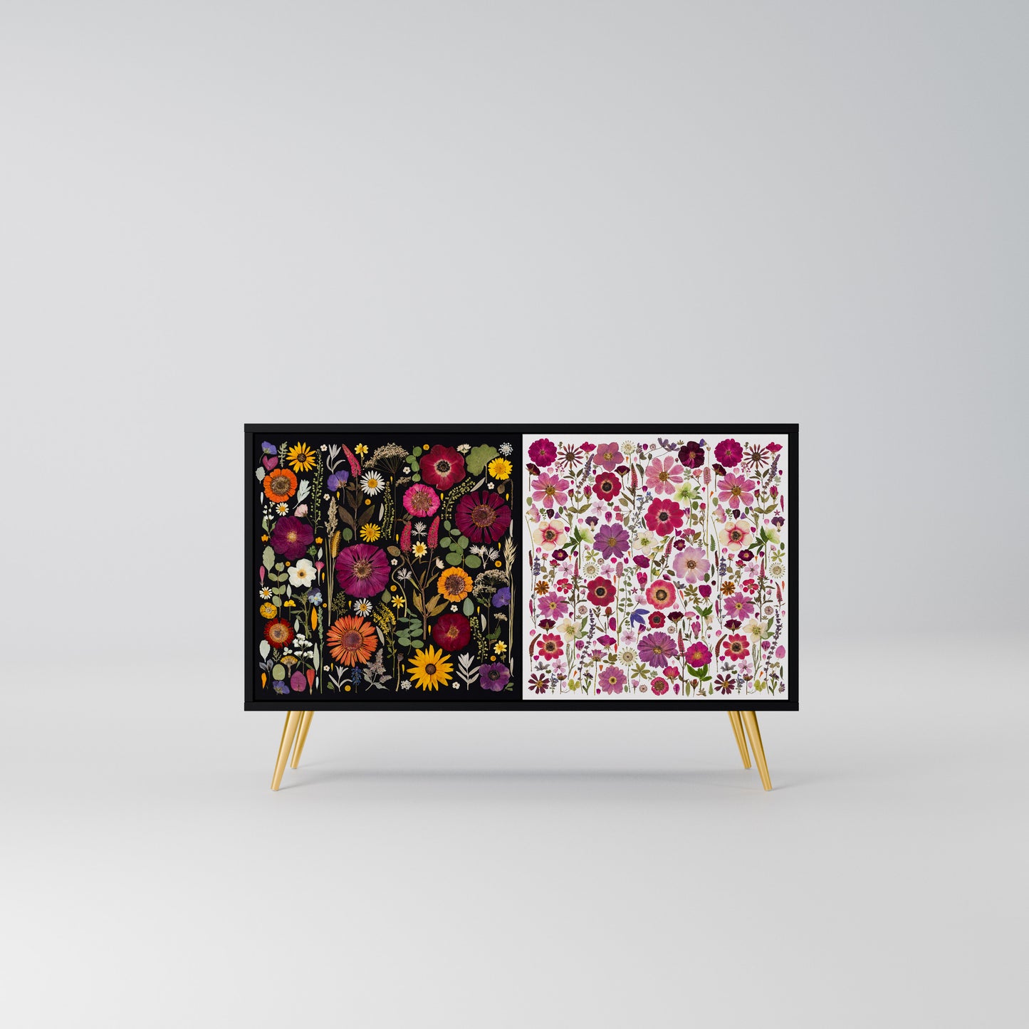 DAYNITE GARDEN Madia a 2 Ante in Finitura Nera