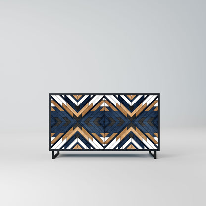 Credenza ARTFUL GEOMETRY a 2 ante in finitura nera