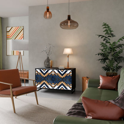 Credenza ARTFUL GEOMETRY a 2 ante in finitura nera