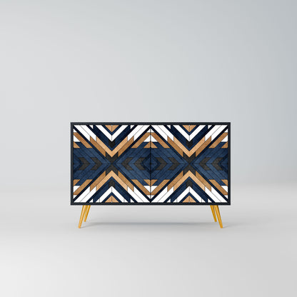 Credenza ARTFUL GEOMETRY a 2 ante in finitura nera