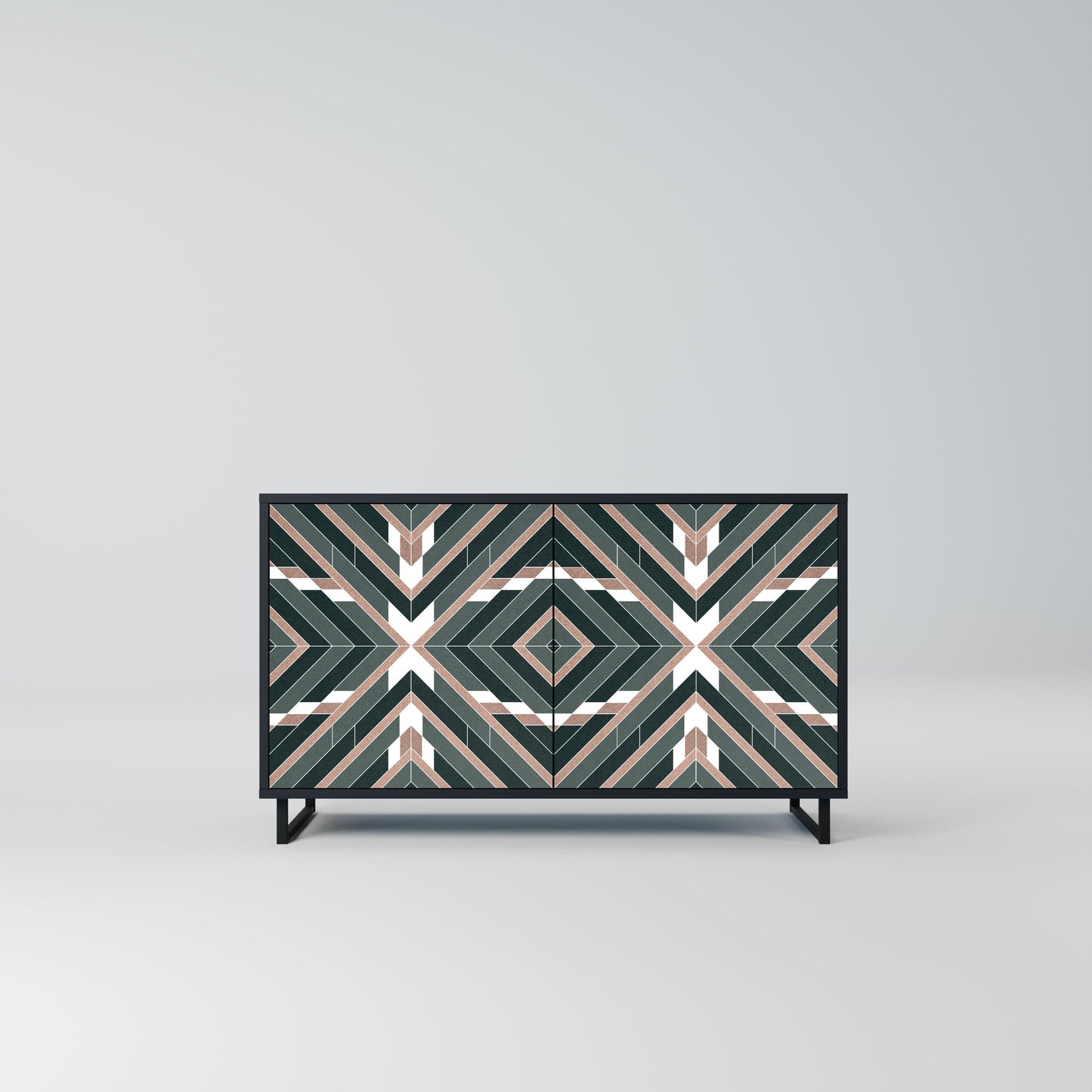 Credenza DIMENSION DELIGHTS a 2 ante in finitura nera