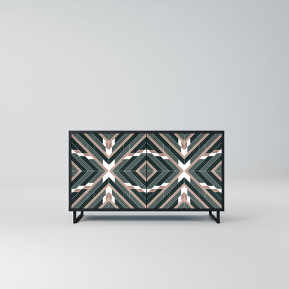 Credenza DIMENSION DELIGHTS a 2 ante in finitura nera