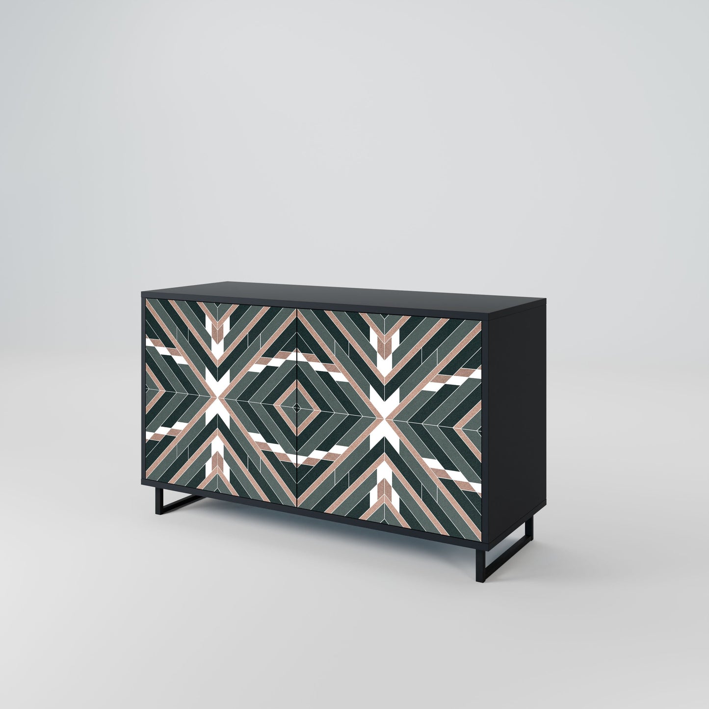Credenza DIMENSION DELIGHTS a 2 ante in finitura nera