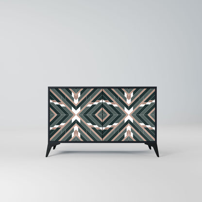 Credenza DIMENSION DELIGHTS a 2 ante in finitura nera