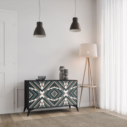 Credenza DIMENSION DELIGHTS a 2 ante in finitura nera