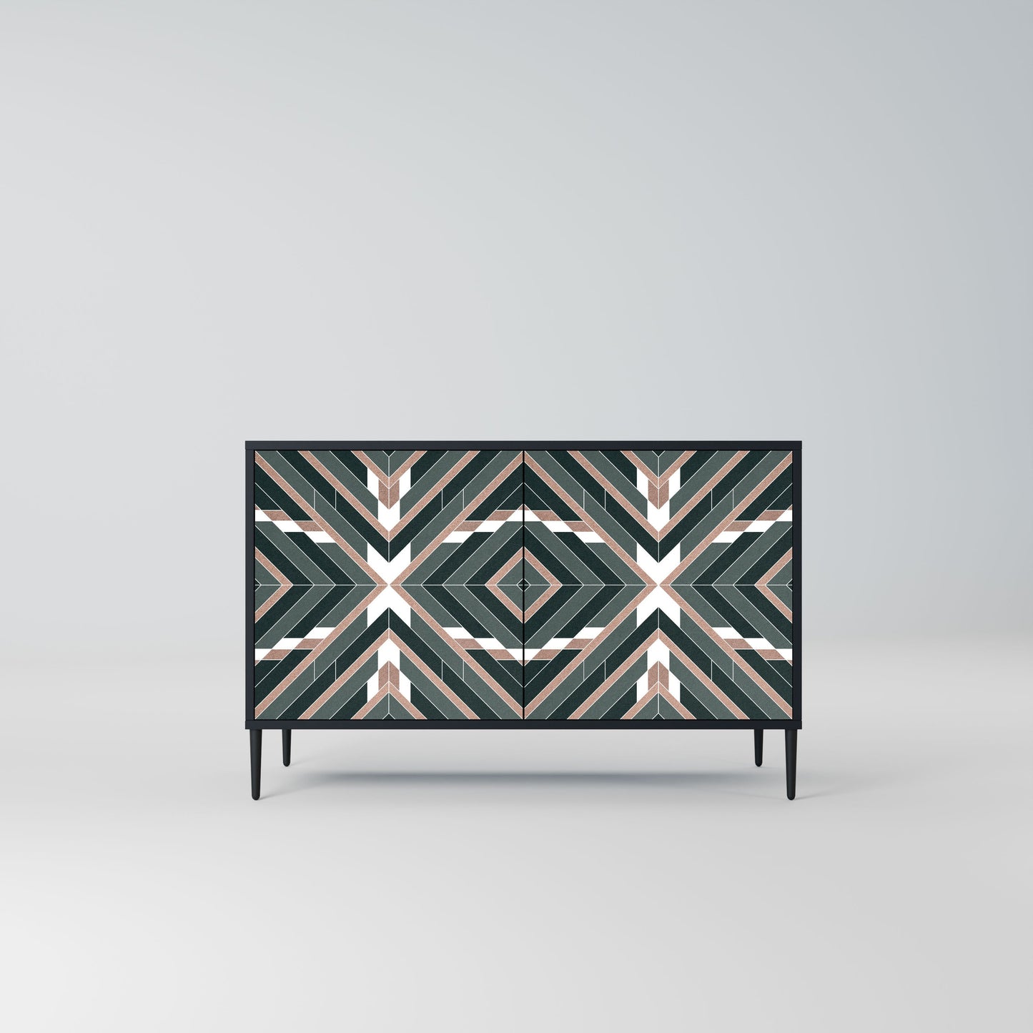 Credenza DIMENSION DELIGHTS a 2 ante in finitura nera