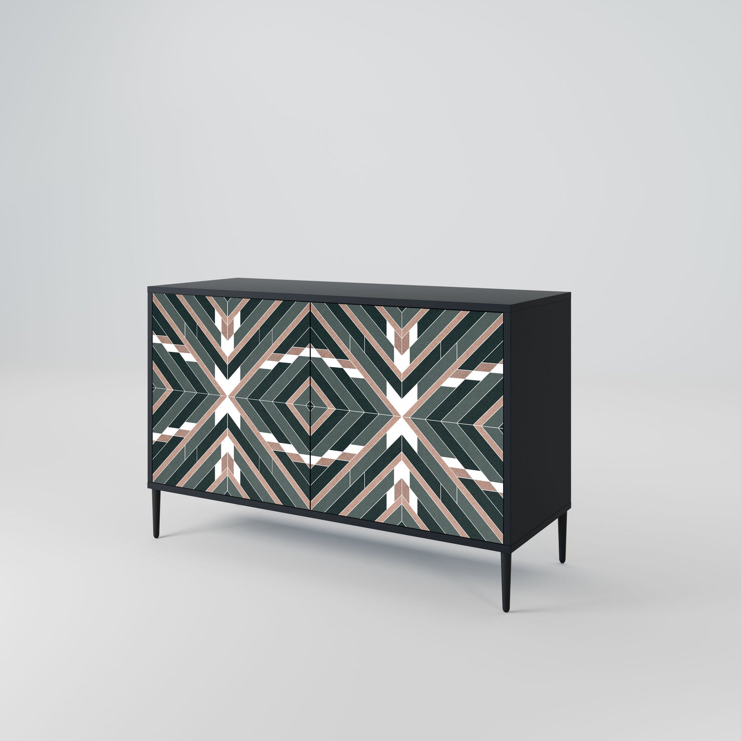 Credenza DIMENSION DELIGHTS a 2 ante in finitura nera