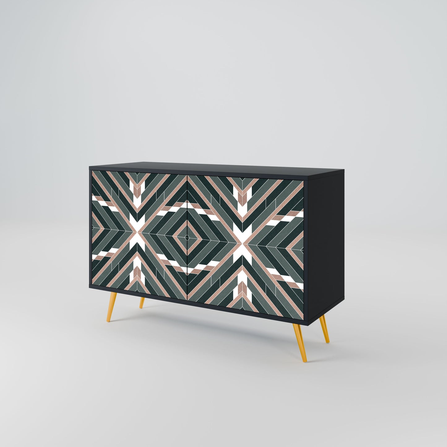 Credenza DIMENSION DELIGHTS a 2 ante in finitura nera