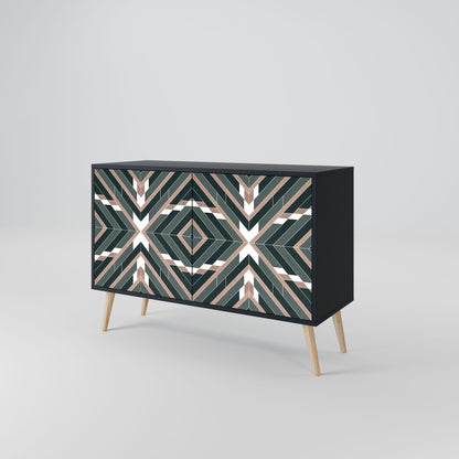 Credenza DIMENSION DELIGHTS a 2 ante in finitura nera