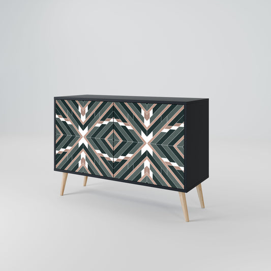 Credenza DIMENSION DELIGHTS a 2 ante in finitura nera