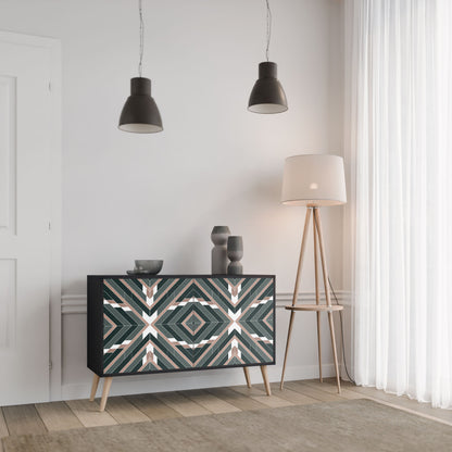 Credenza DIMENSION DELIGHTS a 2 ante in finitura nera