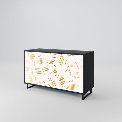 Credenza SPOTTED DAZE a 2 ante con finitura nera