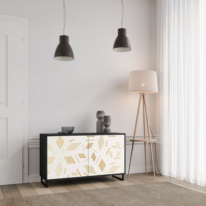 Credenza SPOTTED DAZE a 2 ante con finitura nera