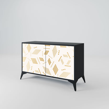 Credenza SPOTTED DAZE a 2 ante con finitura nera