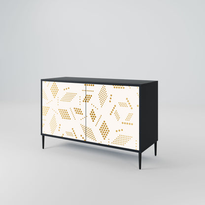 Credenza SPOTTED DAZE a 2 ante con finitura nera