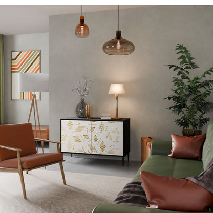 Credenza SPOTTED DAZE a 2 ante con finitura nera