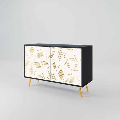 Credenza SPOTTED DAZE a 2 ante con finitura nera