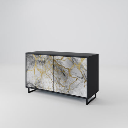 Credenza TIMELESS GLIDE a 2 ante in finitura nera