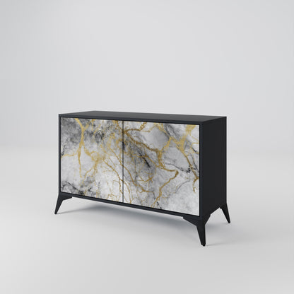 Credenza TIMELESS GLIDE a 2 ante in finitura nera