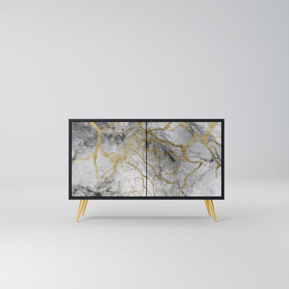 Credenza TIMELESS GLIDE a 2 ante in finitura nera