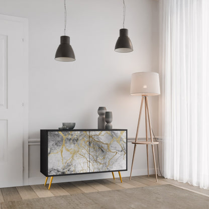 Credenza TIMELESS GLIDE a 2 ante in finitura nera