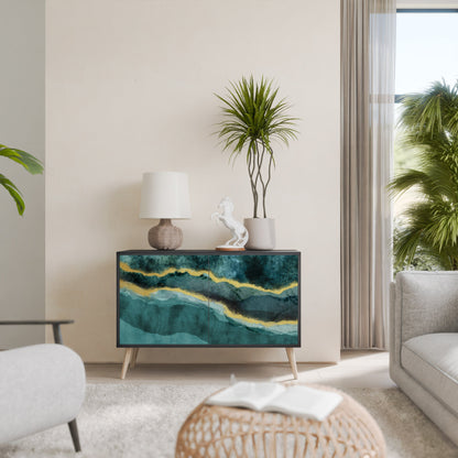 Credenza a 2 ante GOLDRUSH ODYSSEY in finitura nera