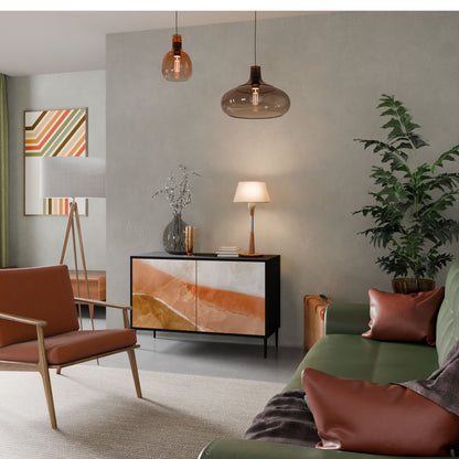 Credenza a 2 ante SANDHILLS SPLENDOUR in finitura nera