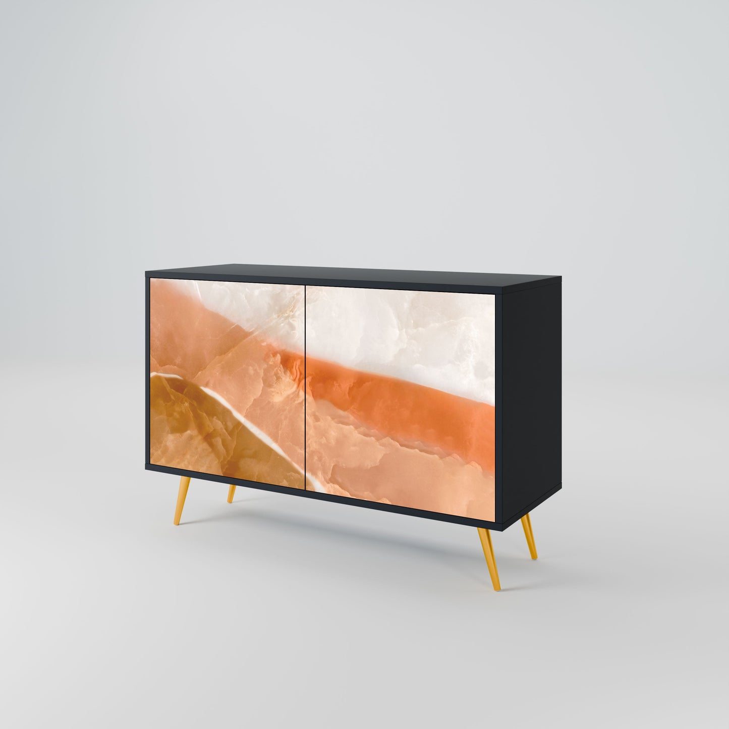 Credenza a 2 ante SANDHILLS SPLENDOUR in finitura nera