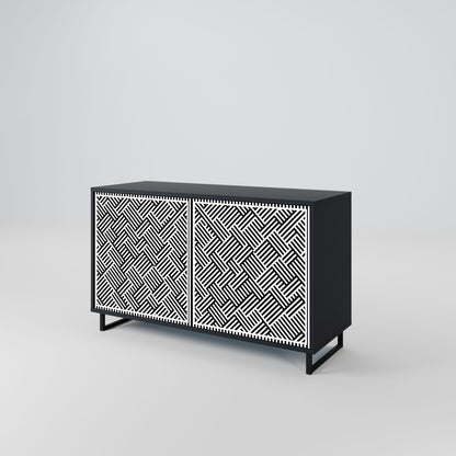 Credenza a 2 ante TEMPORARY SEQUENCE in finitura nera