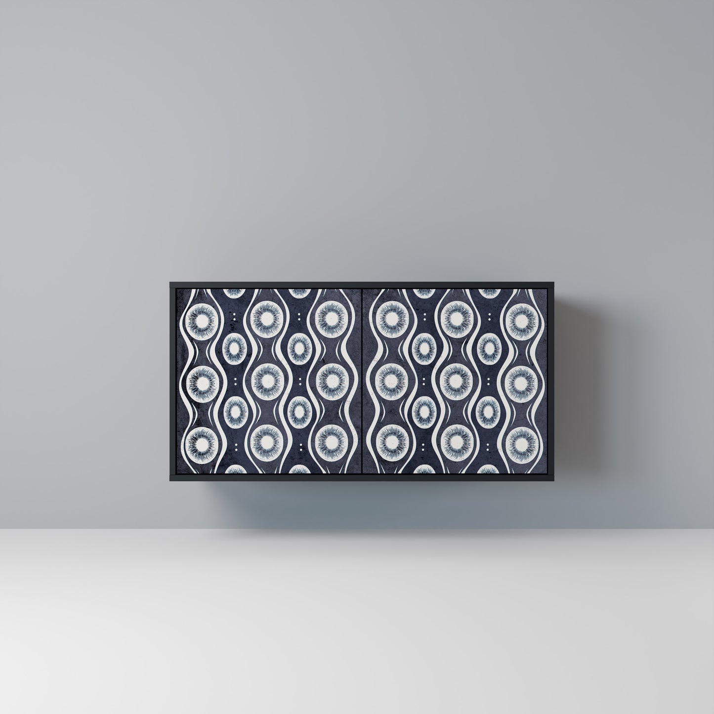 GRAPHITE EYES Madia a 2 Ante in Finitura Nera