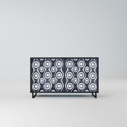 Credenza GRAPHITE EYES a 2 ante in finitura nera