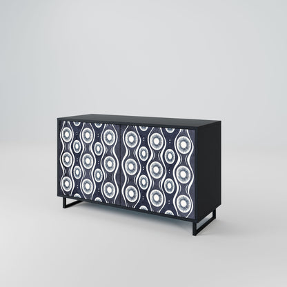 Credenza GRAPHITE EYES a 2 ante in finitura nera